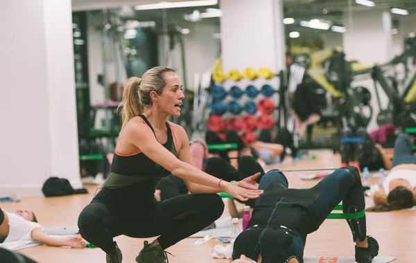 Vivian teaching class at Vita boutique fitness